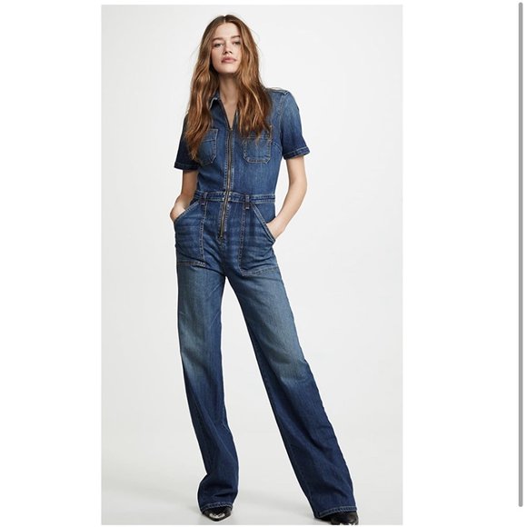 Nili lotan denim jumpsuit Clearance